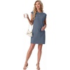 image:imageGRECERELLE 2026 Womens Summer Tie Waist Casual T Shirt Dress with PocketsDenim Blue