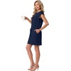 image:imageGRECERELLE 2026 Womens Summer Tie Waist Casual T Shirt Dress with PocketsNavy Blue