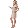image:imageGRECERELLE 2026 Womens Summer Tie Waist Casual T Shirt Dress with PocketsOatmeal