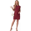 image:imageGRECERELLE 2026 Womens Summer Tie Waist Casual T Shirt Dress with PocketsWine Red