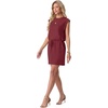 image:imageGRECERELLE 2026 Womens Summer Tie Waist Casual T Shirt Dress with PocketsWine Red