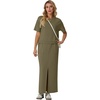 image:imageGRECERELLE 2026 Womens Summer WrinkleFree 2 Piece Skirt Sets with PocketsArmy Green