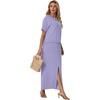 image:imageGRECERELLE 2026 Womens Summer WrinkleFree 2 Piece Skirt Sets with PocketsAura Indigo