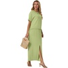 image:imageGRECERELLE 2026 Womens Summer WrinkleFree 2 Piece Skirt Sets with PocketsAvocado Green