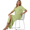 image:imageGRECERELLE 2026 Womens Summer WrinkleFree 2 Piece Skirt Sets with PocketsAvocado Green