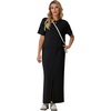 image:imageGRECERELLE 2026 Womens Summer WrinkleFree 2 Piece Skirt Sets with PocketsBlack