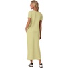 image:imageGRECERELLE 2026 Womens Summer WrinkleFree 2 Piece Skirt Sets with PocketsButter Yellow