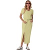 image:imageGRECERELLE 2026 Womens Summer WrinkleFree 2 Piece Skirt Sets with PocketsButter Yellow