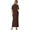 image:imageGRECERELLE 2026 Womens Summer WrinkleFree 2 Piece Skirt Sets with PocketsDark Coffee