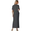 image:imageGRECERELLE 2026 Womens Summer WrinkleFree 2 Piece Skirt Sets with PocketsDark Gray