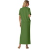 image:imageGRECERELLE 2026 Womens Summer WrinkleFree 2 Piece Skirt Sets with PocketsDill Green