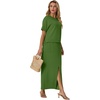 image:imageGRECERELLE 2026 Womens Summer WrinkleFree 2 Piece Skirt Sets with PocketsDill Green