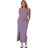 image:imageGRECERELLE 2026 Womens Summer WrinkleFree 2 Piece Skirt Sets with PocketsPurple