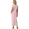 image:imageGRECERELLE 2026 Womens Summer WrinkleFree 2 Piece Skirt Sets with PocketsRose Pink