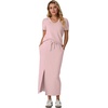 image:imageGRECERELLE 2026 Womens Summer WrinkleFree 2 Piece Skirt Sets with PocketsRose Pink