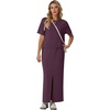 image:imageGRECERELLE 2026 Womens Summer WrinkleFree 2 Piece Skirt Sets with PocketsRosewood