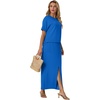 image:imageGRECERELLE 2026 Womens Summer WrinkleFree 2 Piece Skirt Sets with PocketsRoyal Blue