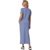 image:imageGRECERELLE 2026 Womens Summer WrinkleFree 2 Piece Skirt Sets with PocketsSky Blue