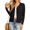 image:imageGRECERELLE Cardigan Sweaters for Women Lightweight 2026 Fall Outfits01 Black