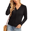 image:imageGRECERELLE Cardigan Sweaters for Women Lightweight 2026 Fall Outfits01 Black