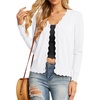 image:imageGRECERELLE Cardigan Sweaters for Women Lightweight 2026 Fall Outfits01 White
