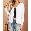 image:imageGRECERELLE Cardigan Sweaters for Women Lightweight 2026 Fall Outfits01 White
