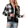 image:imageGRECERELLE Cardigan Sweaters for Women Lightweight 2026 Fall OutfitsBlack Plaid