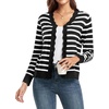 image:imageGRECERELLE Cardigan Sweaters for Women Lightweight 2026 Fall OutfitsBlack White Striped