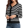 image:imageGRECERELLE Cardigan Sweaters for Women Lightweight 2026 Fall OutfitsBlack White Striped