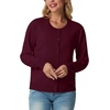 image:imageGRECERELLE Cardigan Sweaters for Women Lightweight 2026 Fall OutfitsBurgundy