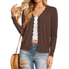 image:imageGRECERELLE Cardigan Sweaters for Women Lightweight 2026 Fall OutfitsCoffee