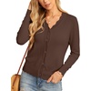 image:imageGRECERELLE Cardigan Sweaters for Women Lightweight 2026 Fall OutfitsCoffee