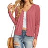 image:imageGRECERELLE Cardigan Sweaters for Women Lightweight 2026 Fall OutfitsCoral Red
