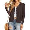 image:imageGRECERELLE Cardigan Sweaters for Women Lightweight 2026 Fall OutfitsDark Coffee