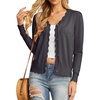 image:imageGRECERELLE Cardigan Sweaters for Women Lightweight 2026 Fall OutfitsDark Gray