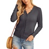 image:imageGRECERELLE Cardigan Sweaters for Women Lightweight 2026 Fall OutfitsDark Gray