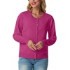 image:imageGRECERELLE Cardigan Sweaters for Women Lightweight 2026 Fall OutfitsHot Pink