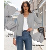 image:imageGRECERELLE Cardigan Sweaters for Women Lightweight 2026 Fall OutfitsLight Gray