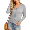 image:imageGRECERELLE Cardigan Sweaters for Women Lightweight 2026 Fall OutfitsLight Gray