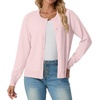 image:imageGRECERELLE Cardigan Sweaters for Women Lightweight 2026 Fall OutfitsPink White