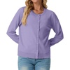 image:imageGRECERELLE Cardigan Sweaters for Women Lightweight 2026 Fall OutfitsPurple Gray