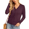 image:imageGRECERELLE Cardigan Sweaters for Women Lightweight 2026 Fall OutfitsPurple Red