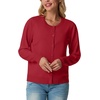 image:imageGRECERELLE Cardigan Sweaters for Women Lightweight 2026 Fall OutfitsRed