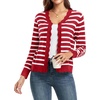 image:imageGRECERELLE Cardigan Sweaters for Women Lightweight 2026 Fall OutfitsRed White Striped