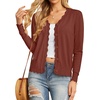 image:imageGRECERELLE Cardigan Sweaters for Women Lightweight 2026 Fall OutfitsRust Red