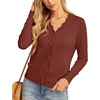 image:imageGRECERELLE Cardigan Sweaters for Women Lightweight 2026 Fall OutfitsRust Red