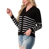 image:imageGRECERELLE Cardigan Sweaters for Women Lightweight 2026 Fall OutfitsStriped Black White