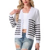 image:imageGRECERELLE Cardigan Sweaters for Women Lightweight 2026 Fall OutfitsStriped White Black