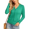 image:imageGRECERELLE Cardigan Sweaters for Women Lightweight 2026 Fall OutfitsTurquoise Green