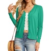 image:imageGRECERELLE Cardigan Sweaters for Women Lightweight 2026 Fall OutfitsTurquoise Green